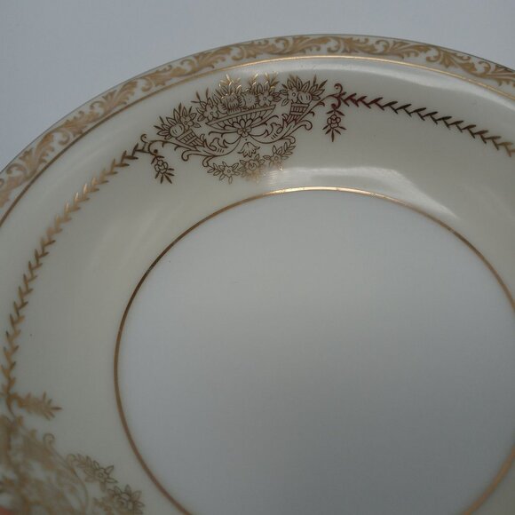Noritake Bancroft Fruit Dessert Bowl Gold Flower Basket Japan Vintage - Picture 3 of 12